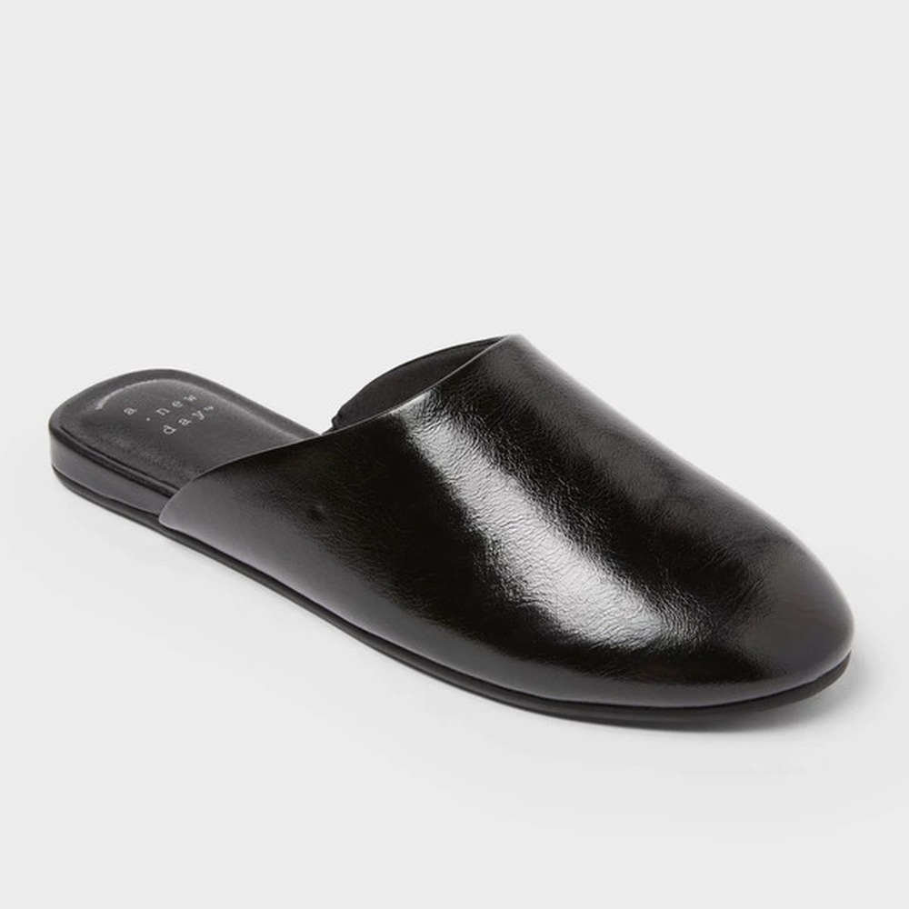 Fall Mule Flats A New Day Karina Womens 8.5 Black Memory Foam Insole Luxury